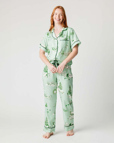 Holiday Toile Pajama Pants Set Pajama Set Mint Hunter / XXS Katie Kime