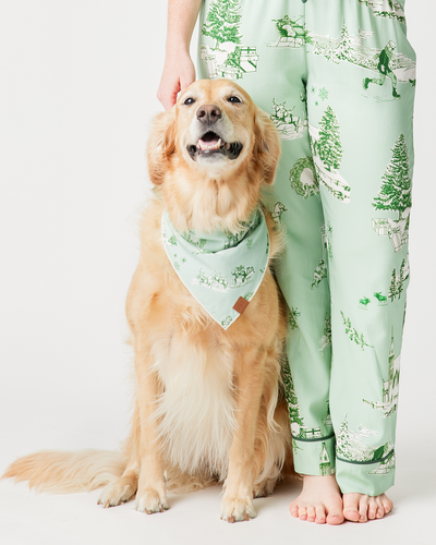 Holiday Toile Pet Bandana Dog Apparel Mint Hunter / Small Katie Kime