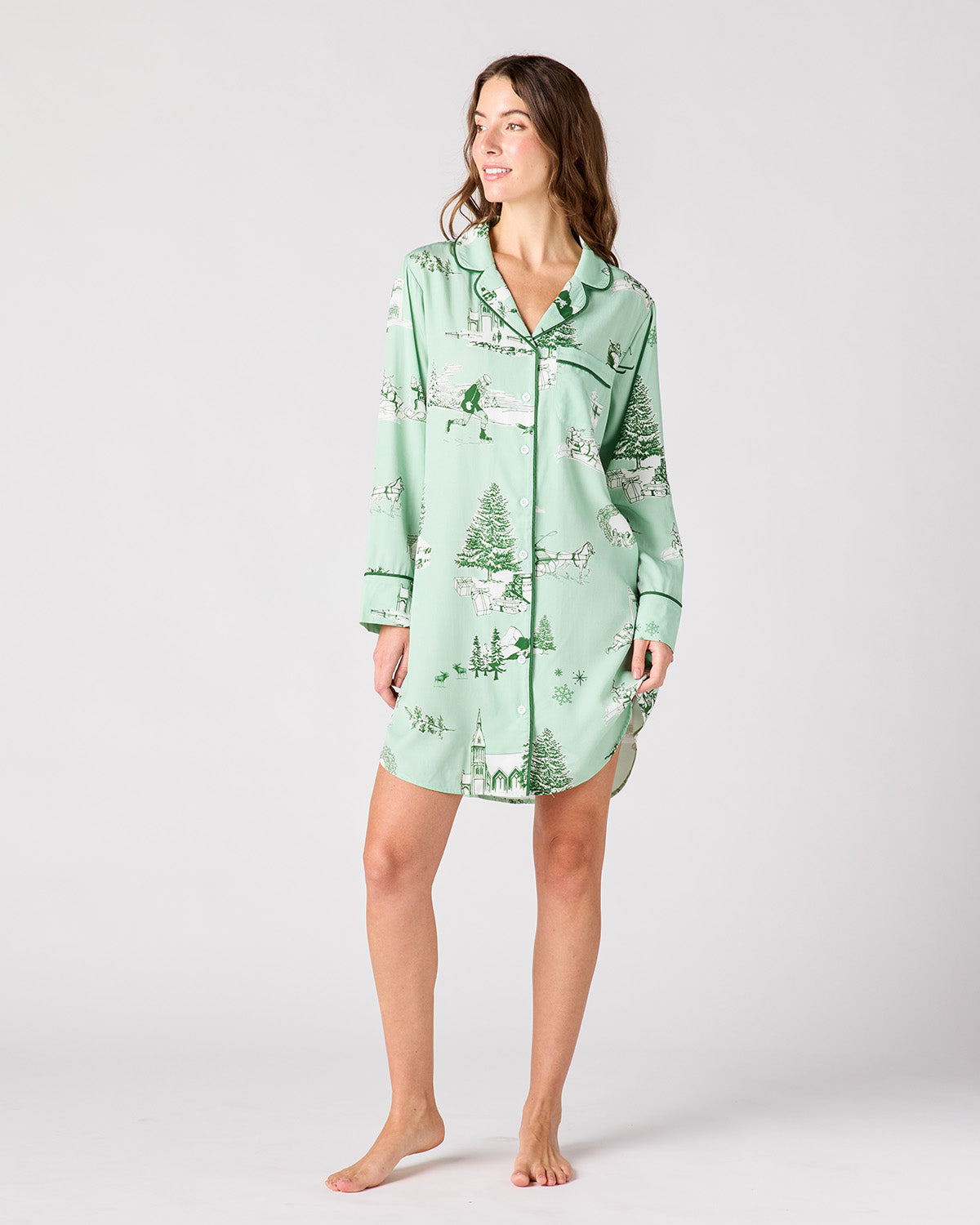 Holiday Toile Sleep Shirt Sleep Shirt Katie Kime