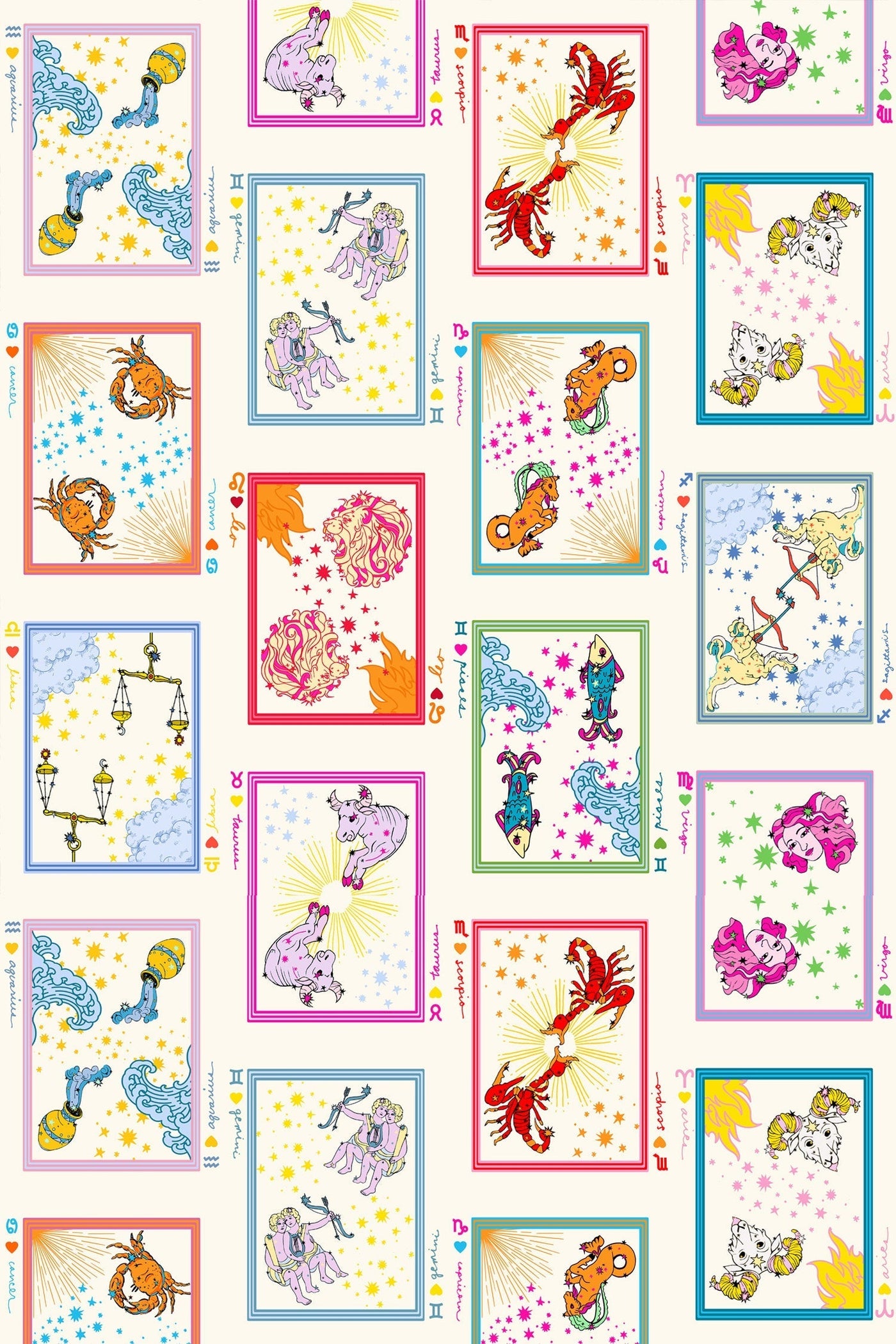 Horoscope Traditional Wallpaper Wallpaper Multi / Single Roll Katie Kime
