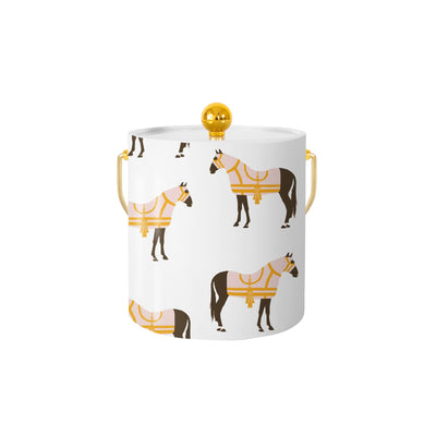 Horse & Tassel Ice Bucket Ice Bucket Katie Kime