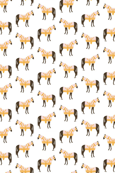 Horse & Tassel Peel & Stick Wallpaper Peel & Stick Wallpaper Katie Kime