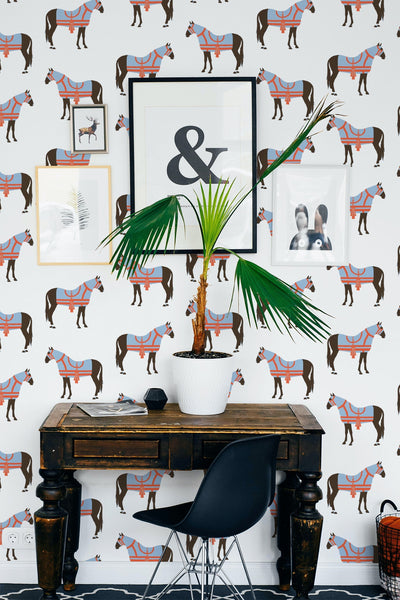 Wallpaper Horse & Tassel Traditional Wallpaper Katie Kime