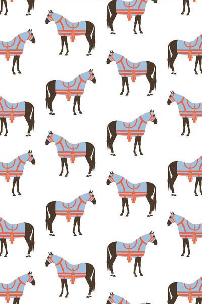 Horse & Tassel Traditional Wallpaper Wallpaper Katie Kime