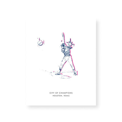 Houston Batter Up Gallery Print Gallery Print Navy / 16x20 / Print Katie Kime