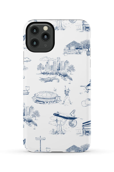 Houston Toile iPhone Case Phone Case Navy / iPhone 11 Pro Max / Tough Katie Kime