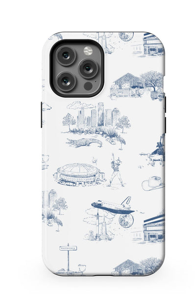 Houston Toile iPhone Case Phone Case Navy / iPhone 12 Pro Max / Tough Katie Kime