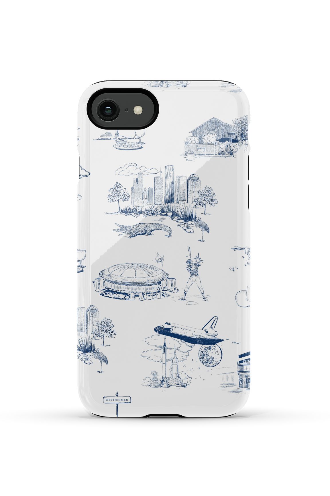 Houston Toile iPhone Case Phone Case Navy / iPhone SE (2022) / Tough Katie Kime