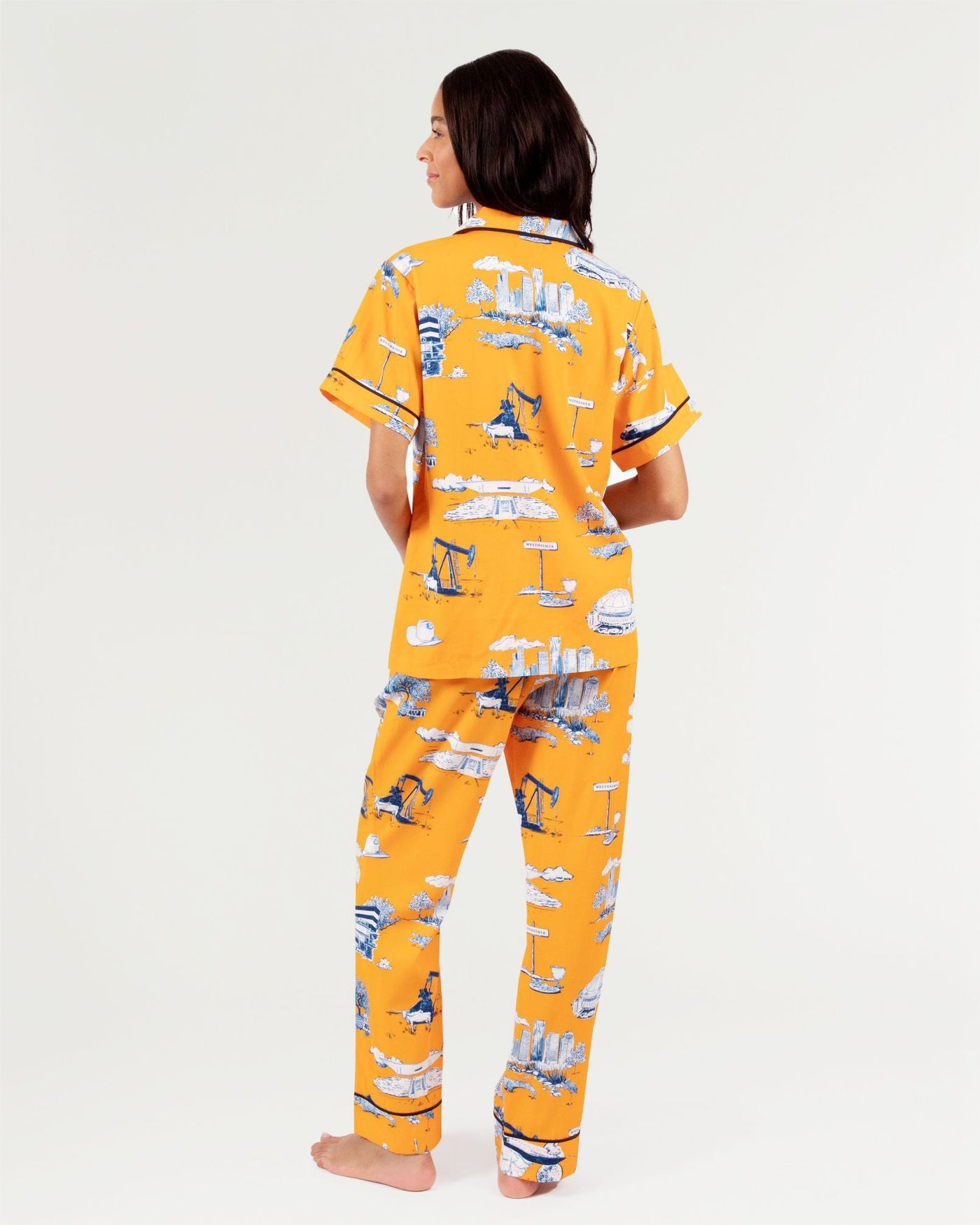 Houston Toile Pajama Pants Set Pajama Set Katie Kime