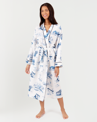 Houston Toile Robe Robe Navy / S/M Katie Kime