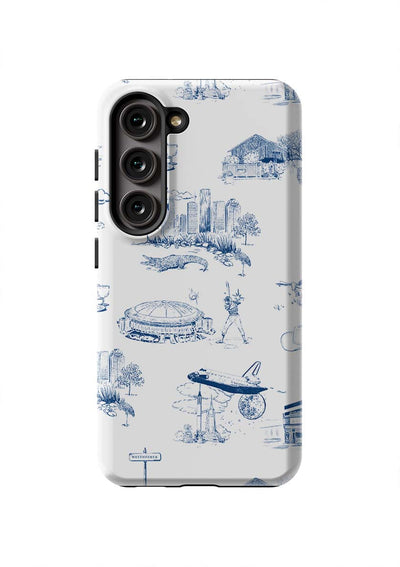Houston Toile Samsung Phone Case Phone Case Navy / Galaxy S23 / Tough Katie Kime