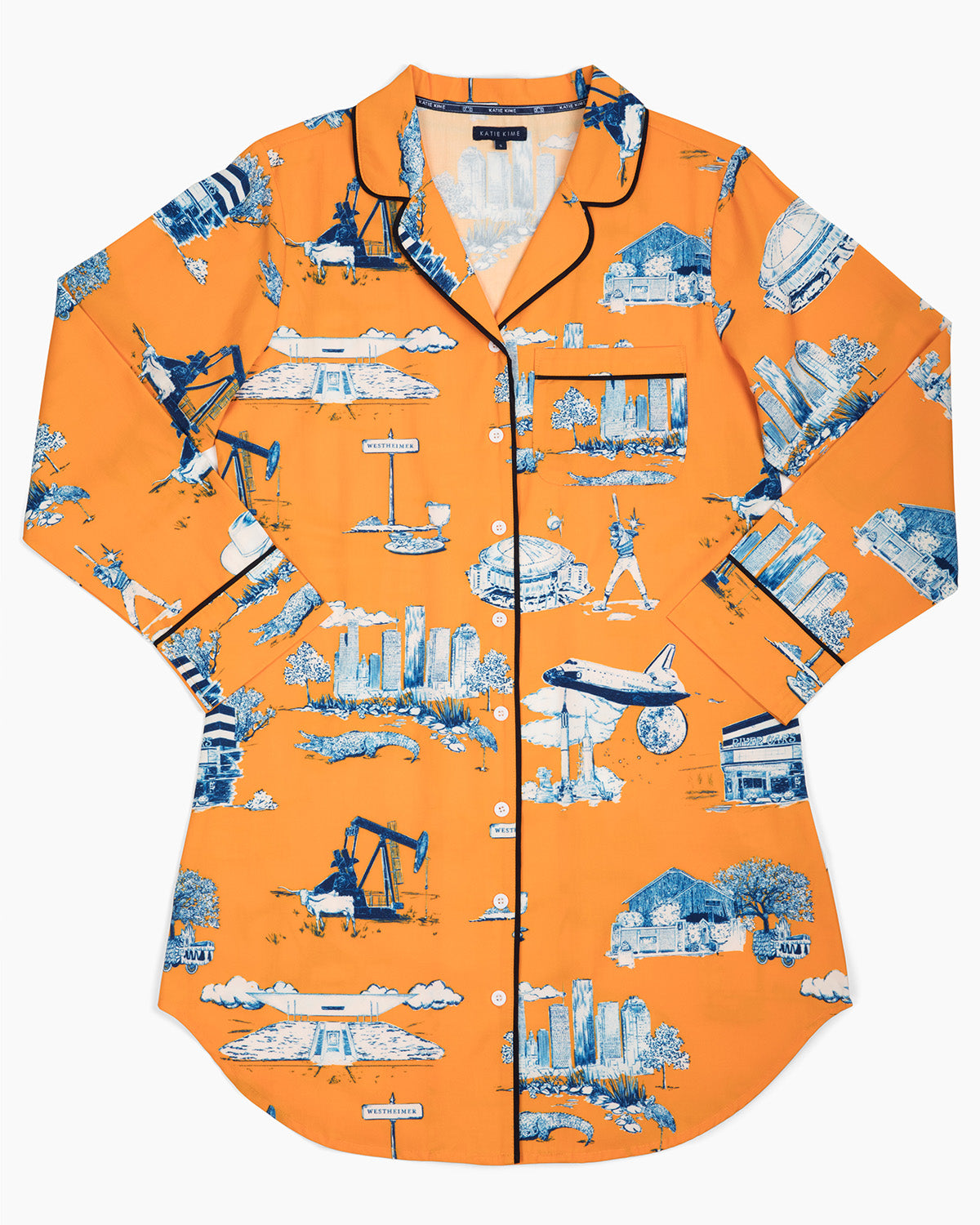 Houston Toile Sleep Shirt Sleep Shirt Katie Kime