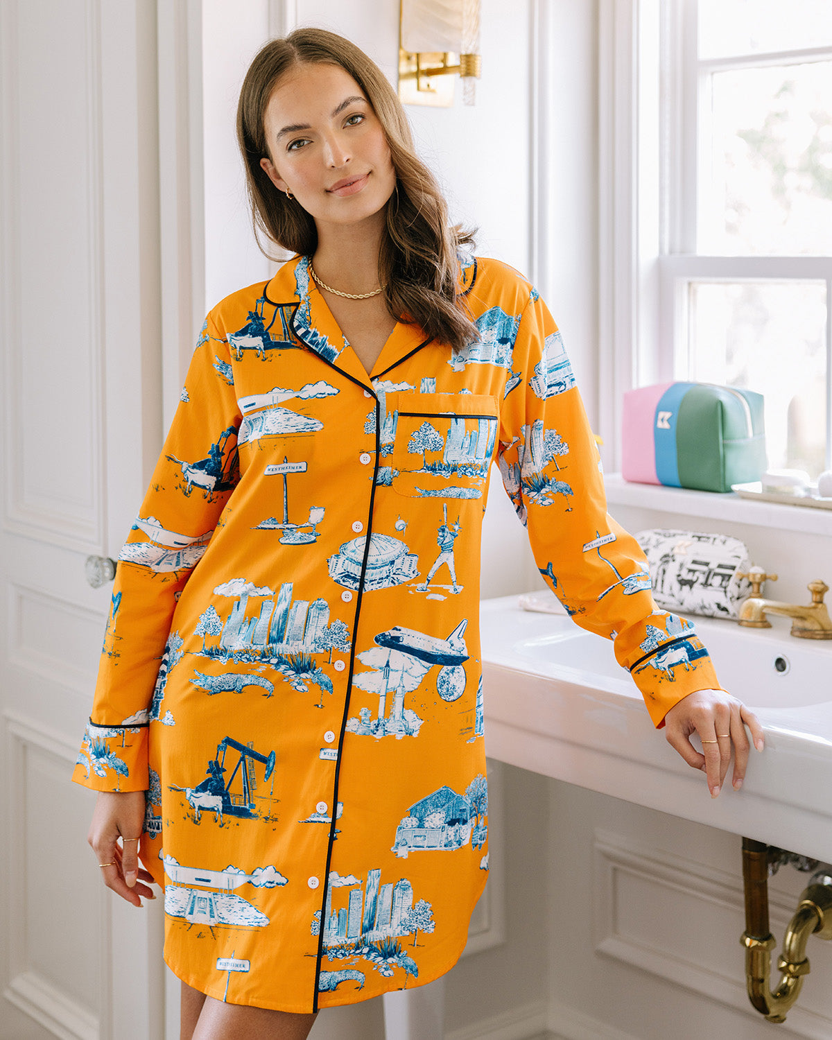 Houston Toile Sleep Shirt Sleep Shirt Katie Kime