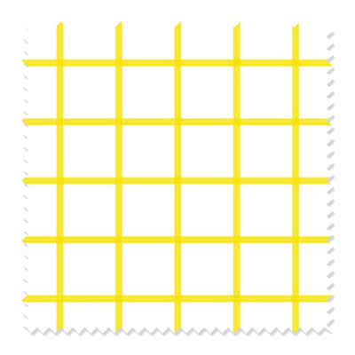 In Check Fabric Fabric Cotton / Yellow / Sample Katie Kime