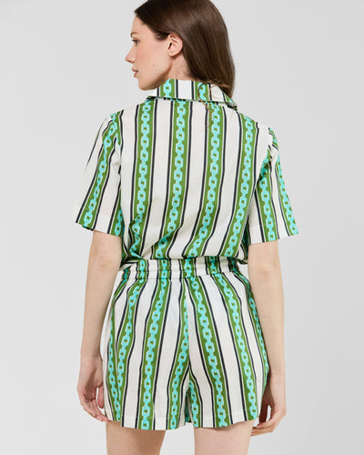 Jane Top in Chain Stripe Top Katie Kime