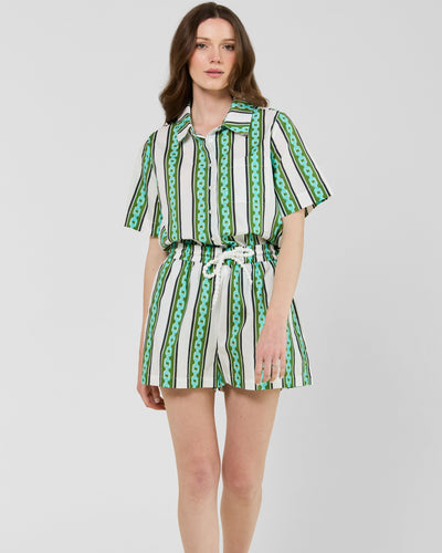 Jane Top in Chain Stripe Top Katie Kime