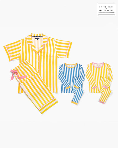 Katie Kime X Maisonette Retro Stripe Kids Pajamas Pajama Set Katie Kime