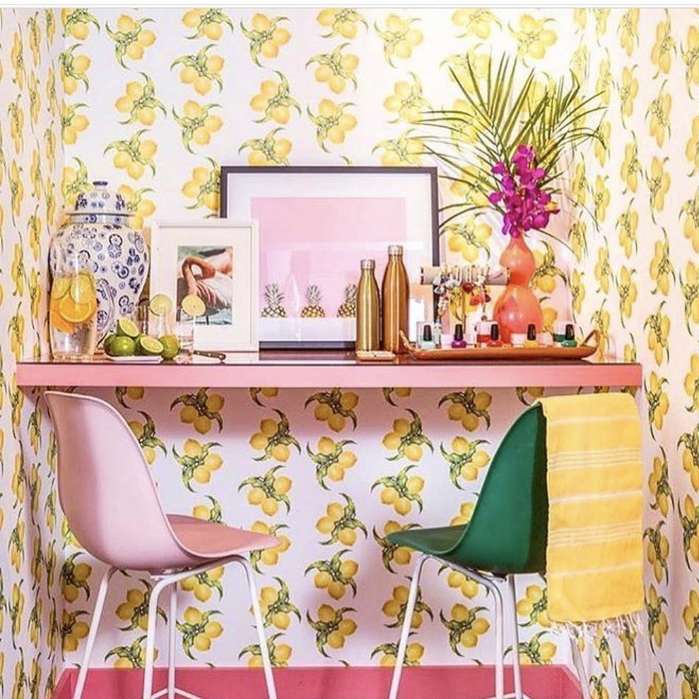 Lemons Traditional Wallpaper Wallpaper Katie Kime