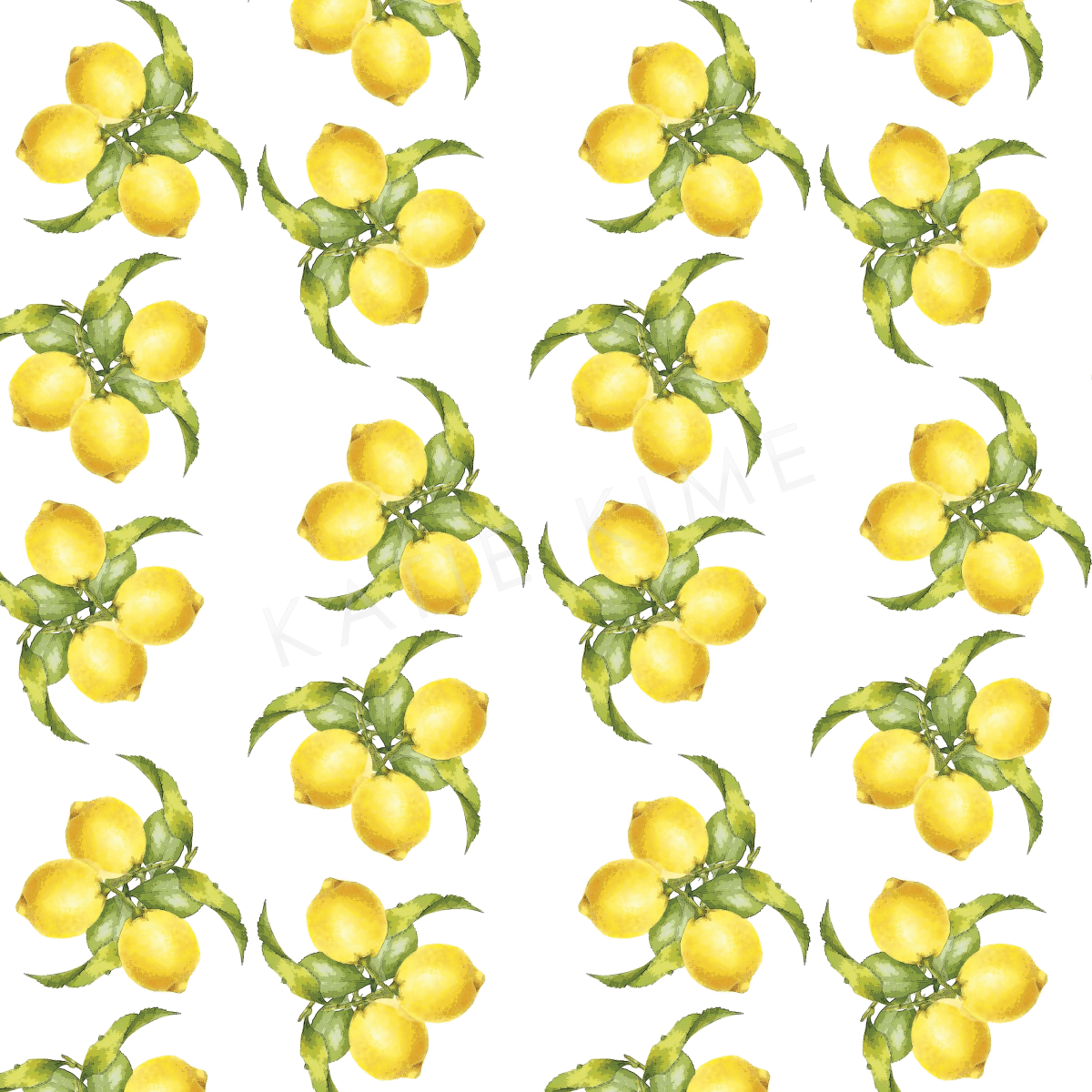 Lemons Traditional Wallpaper Wallpaper Yellow / Double Roll Katie Kime