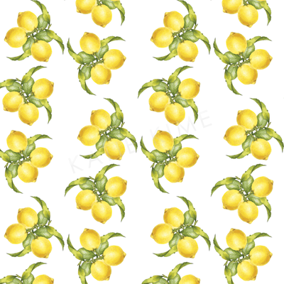 Lemons Traditional Wallpaper Wallpaper Yellow / Double Roll Katie Kime