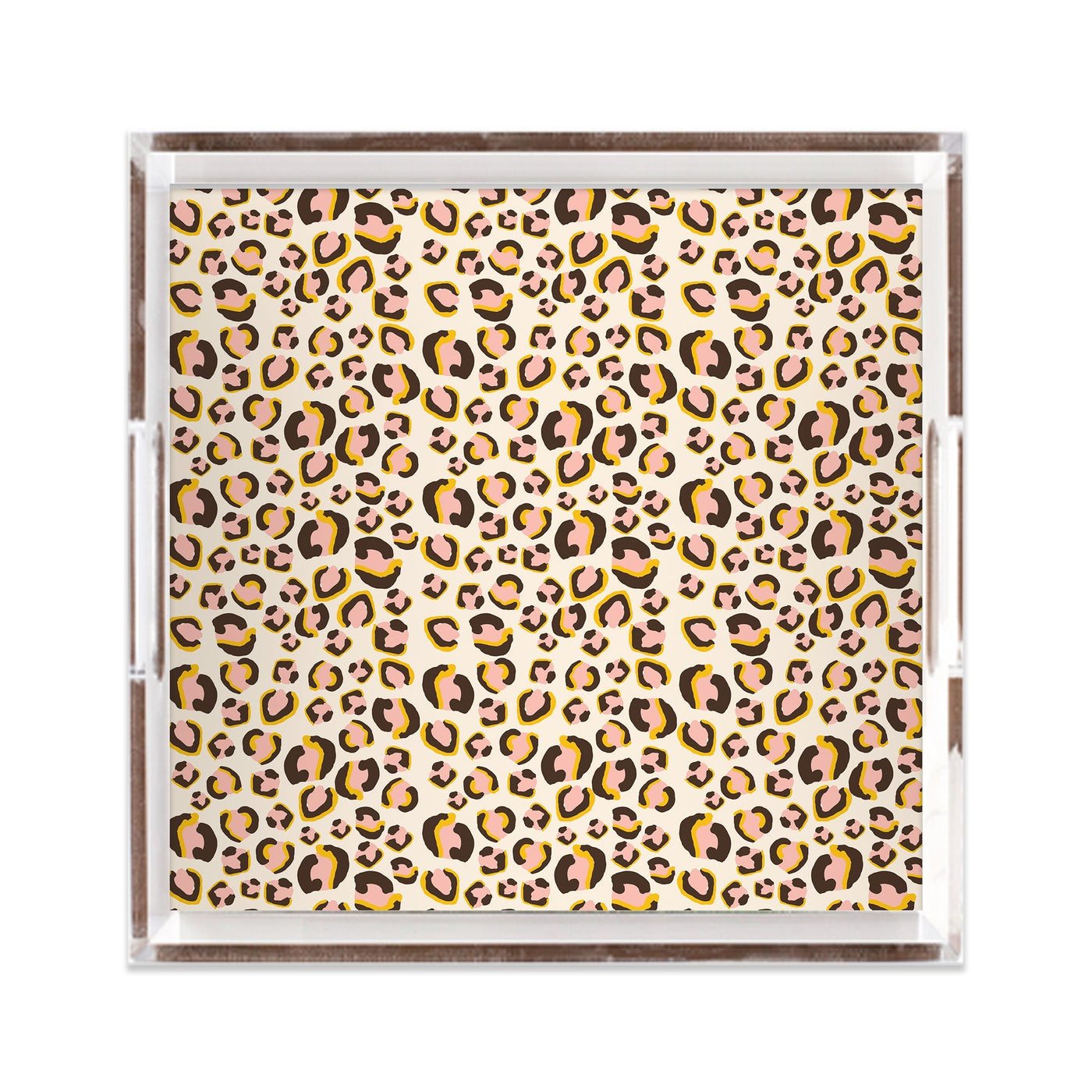 Leopard Print Lucite Tray Lucite Trays Tan / 12x12 Katie Kime