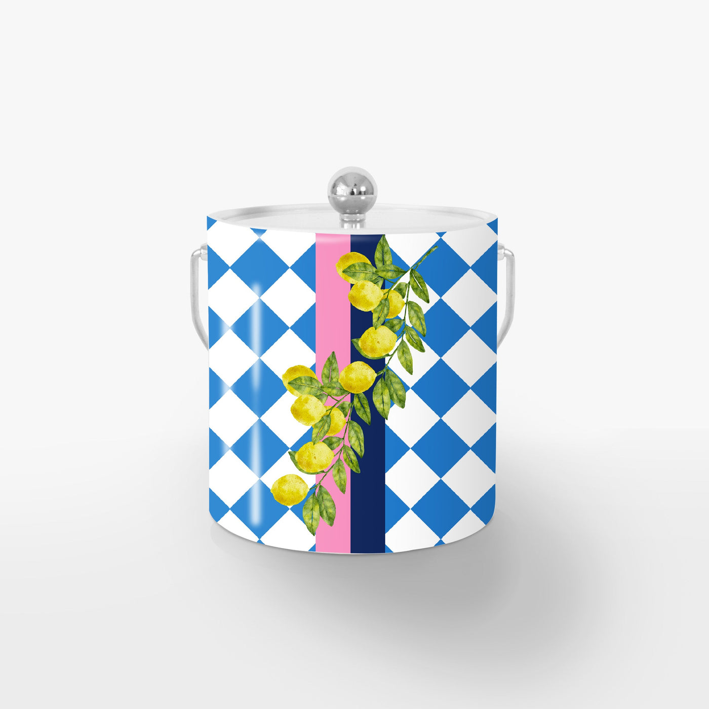 Limoncello Ice Bucket Ice Bucket Blue / Silver Katie Kime
