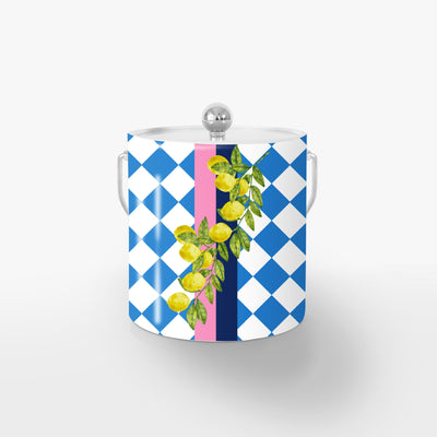 Limoncello Ice Bucket Ice Bucket Blue / Silver Katie Kime