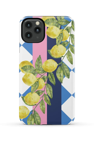 Limoncello iPhone Case Phone Case Blue Yellow / iPhone 11 Pro Max / Tough Katie Kime