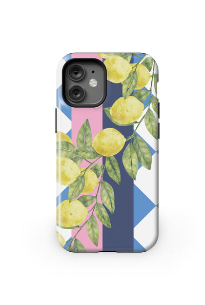 Limoncello iPhone Case Phone Case Blue Yellow / iPhone 12 Mini / MagSafe Tough Katie Kime