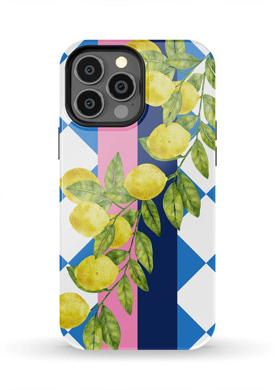 Limoncello iPhone Case Phone Case Blue Yellow / iPhone 13 Pro Max / Tough Katie Kime