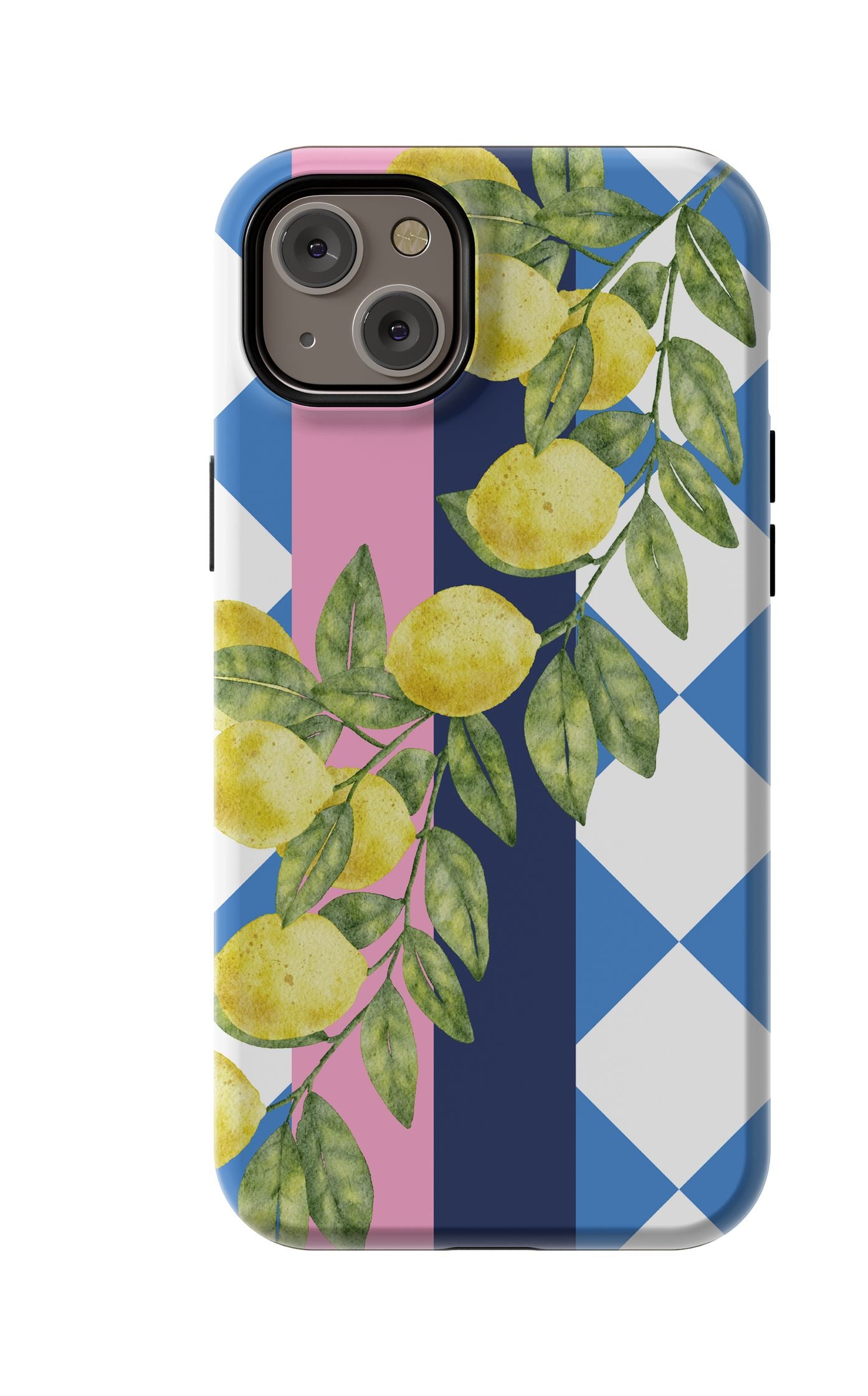 Limoncello iPhone Case Phone Case Blue Yellow / iPhone 14 Plus / MagSafe Tough Katie Kime