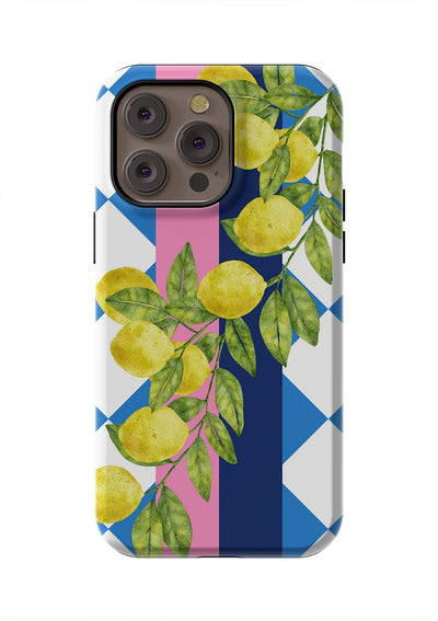 Limoncello iPhone Case Phone Case Blue Yellow / iPhone 14 Pro Max / Tough Katie Kime