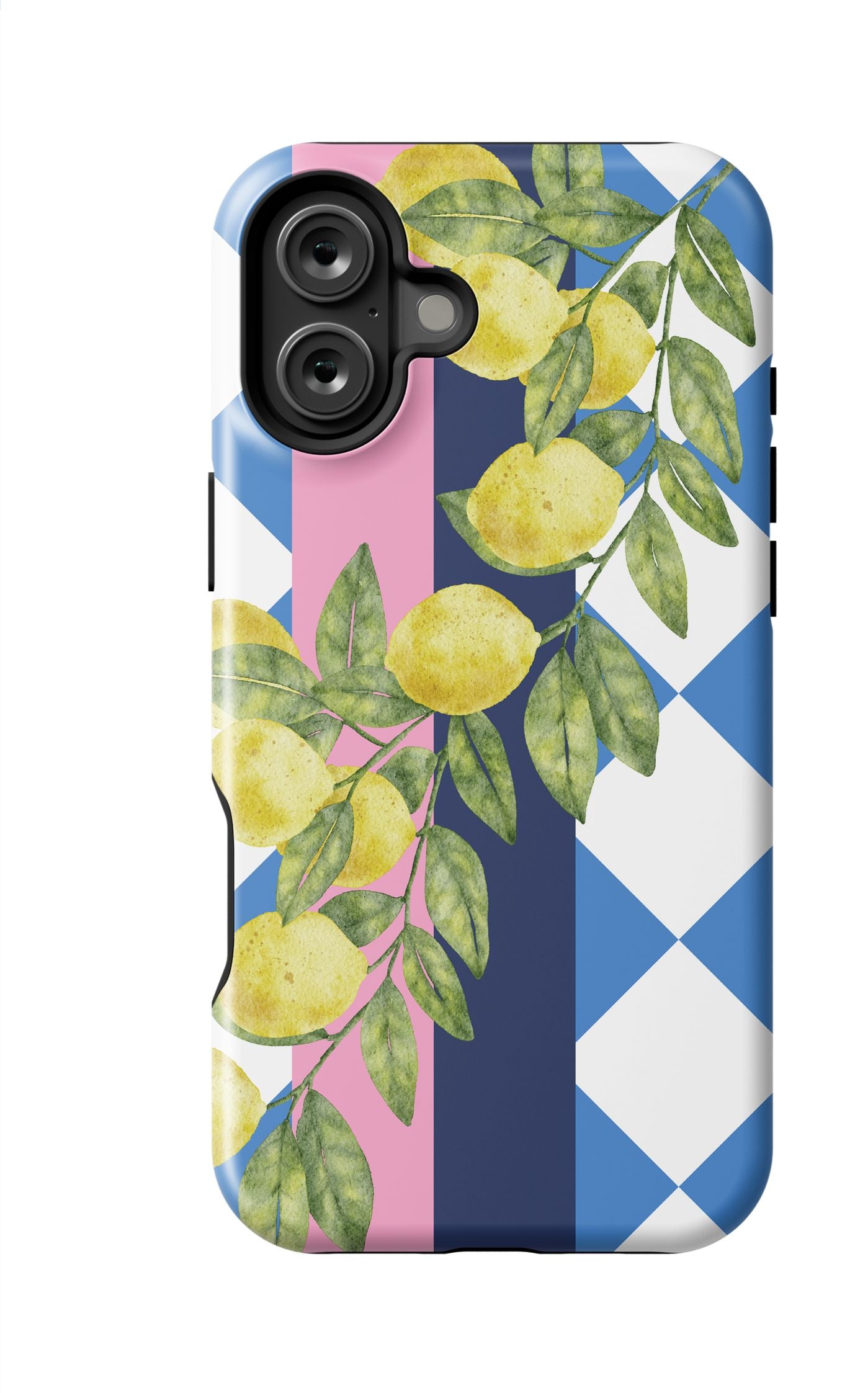 Limoncello iPhone Case Phone Case Blue Yellow / iPhone 16 Plus / MagSafe Tough Katie Kime