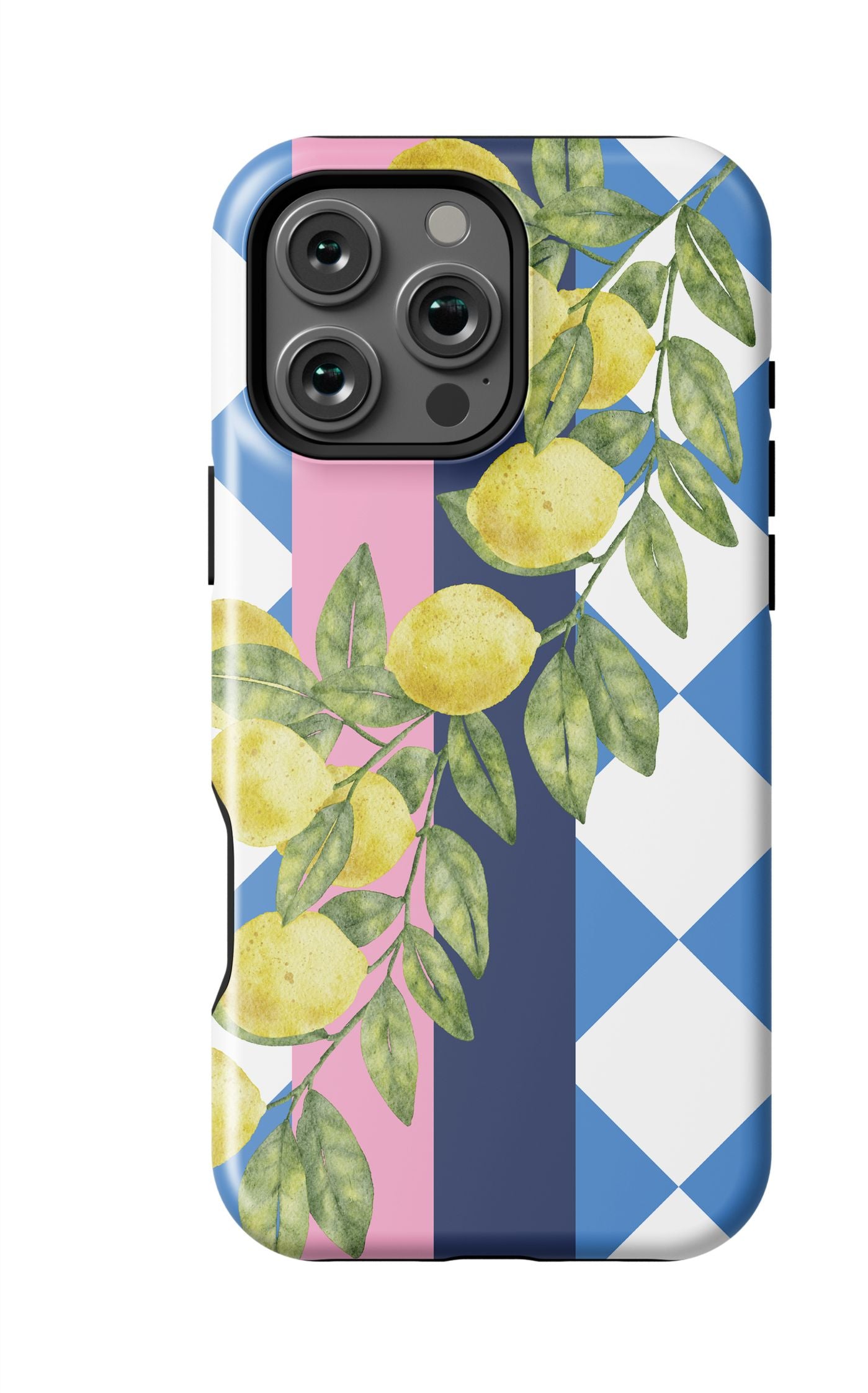 Limoncello iPhone Case Phone Case Blue Yellow / iPhone 16 Pro Max / MagSafe Tough Katie Kime