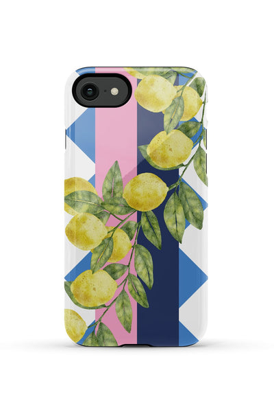 Limoncello iPhone Case Phone Case Blue Yellow / iPhone SE (2022) / Tough Katie Kime