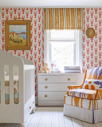 Lobster Bake Traditional Wallpaper Wallpaper Katie Kime