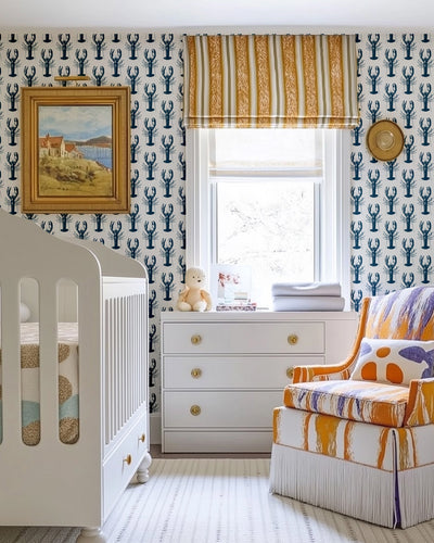 Lobster Bake Traditional Wallpaper Wallpaper Katie Kime