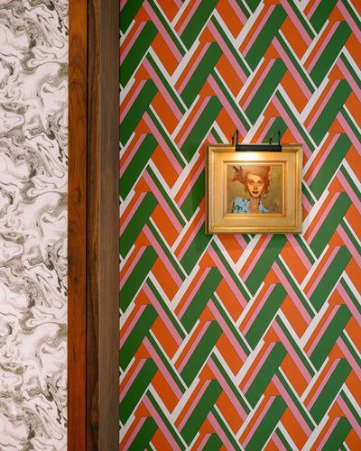 Lucy Traditional Wallpaper Wallpaper Green / Single Roll Katie Kime