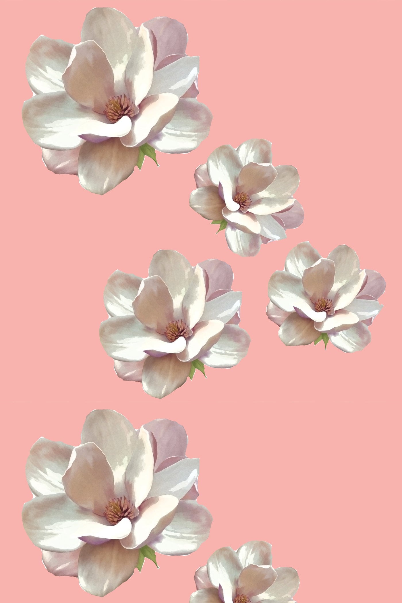 Magnolia Sunset Traditional Wallpaper Wallpaper Pink / Double Roll Katie Kime