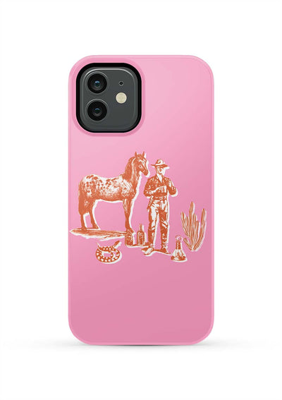 Marfa Cowboy iPhone Case Phone Case Pink / iPhone 12 / Tough Katie Kime