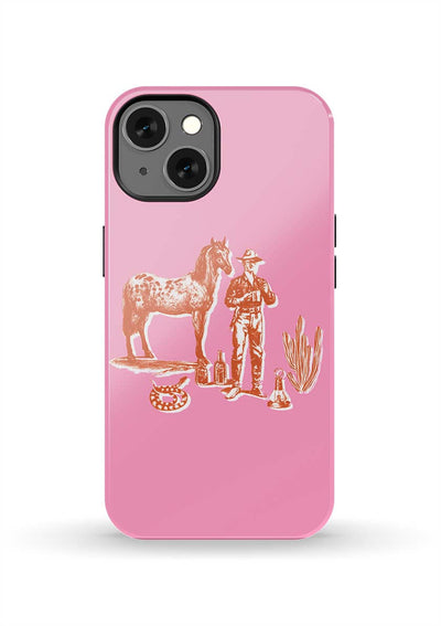 Marfa Cowboy iPhone Case Phone Case Pink / iPhone 13 / Tough Katie Kime