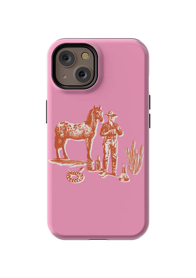 Marfa Cowboy iPhone Case Phone Case Pink / iPhone 14 / Tough Katie Kime