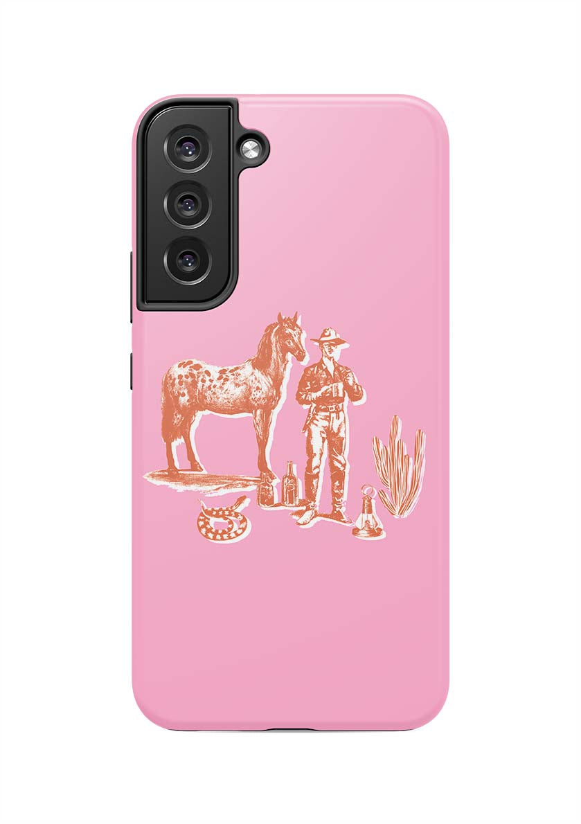 Marfa Cowboy Samsung Phone Case Phone Case Pink / Galaxy S22 Plus / Tough Katie Kime