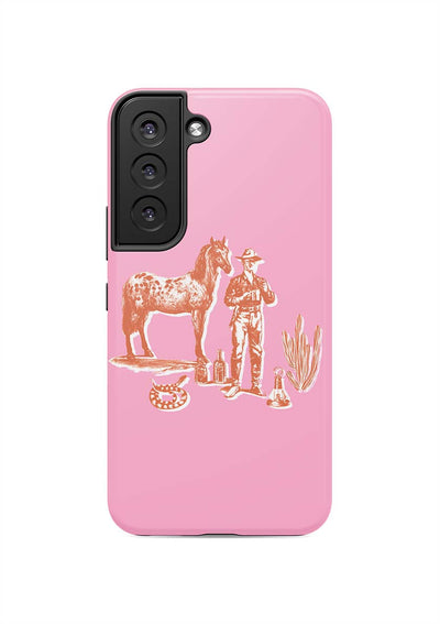 Marfa Cowboy Samsung Phone Case Phone Case Pink / Galaxy S22 / Tough Katie Kime