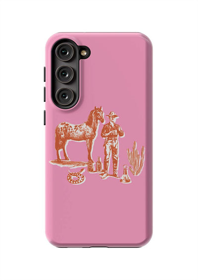 Marfa Cowboy Samsung Phone Case Phone Case Pink / Galaxy S23 Plus / Tough Katie Kime