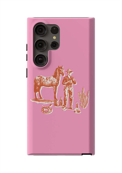 Marfa Cowboy Samsung Phone Case Phone Case Pink / Galaxy S23 Ultra / Tough Katie Kime
