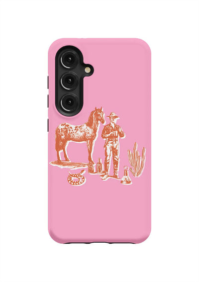Marfa Cowboy Samsung Phone Case Phone Case Pink / Galaxy S24 / Tough Katie Kime