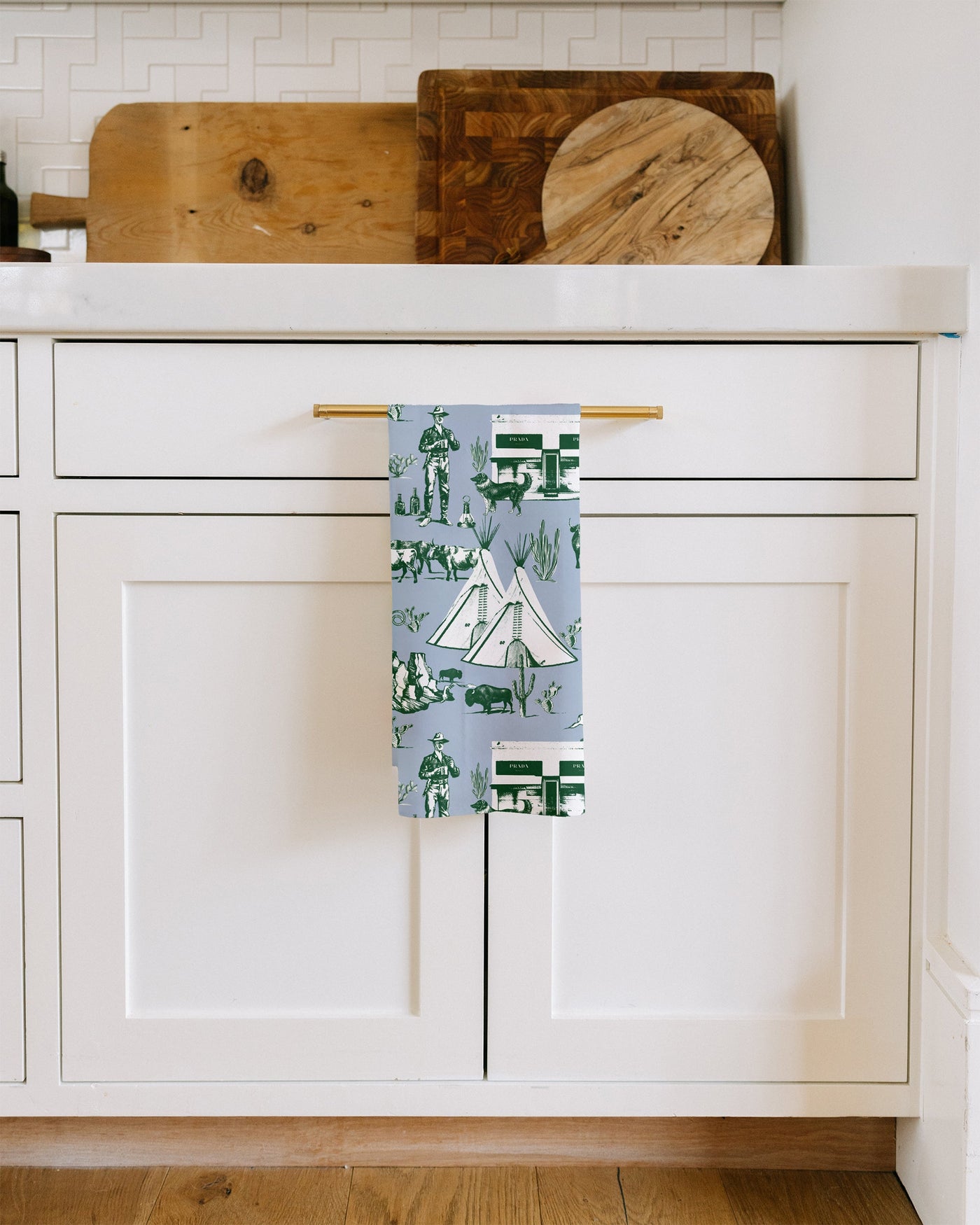 Marfa Tea Towel Set Tea Towel Blue Hunter Katie Kime