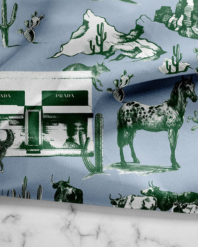 Marfa Tea Towel Set Tea Towel Blue Hunter Katie Kime