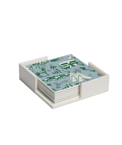 Marfa Toile Coaster Set Coaster Set Katie Kime